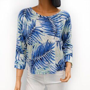 Tommy Bahama Palm Front Linen Blouse XS